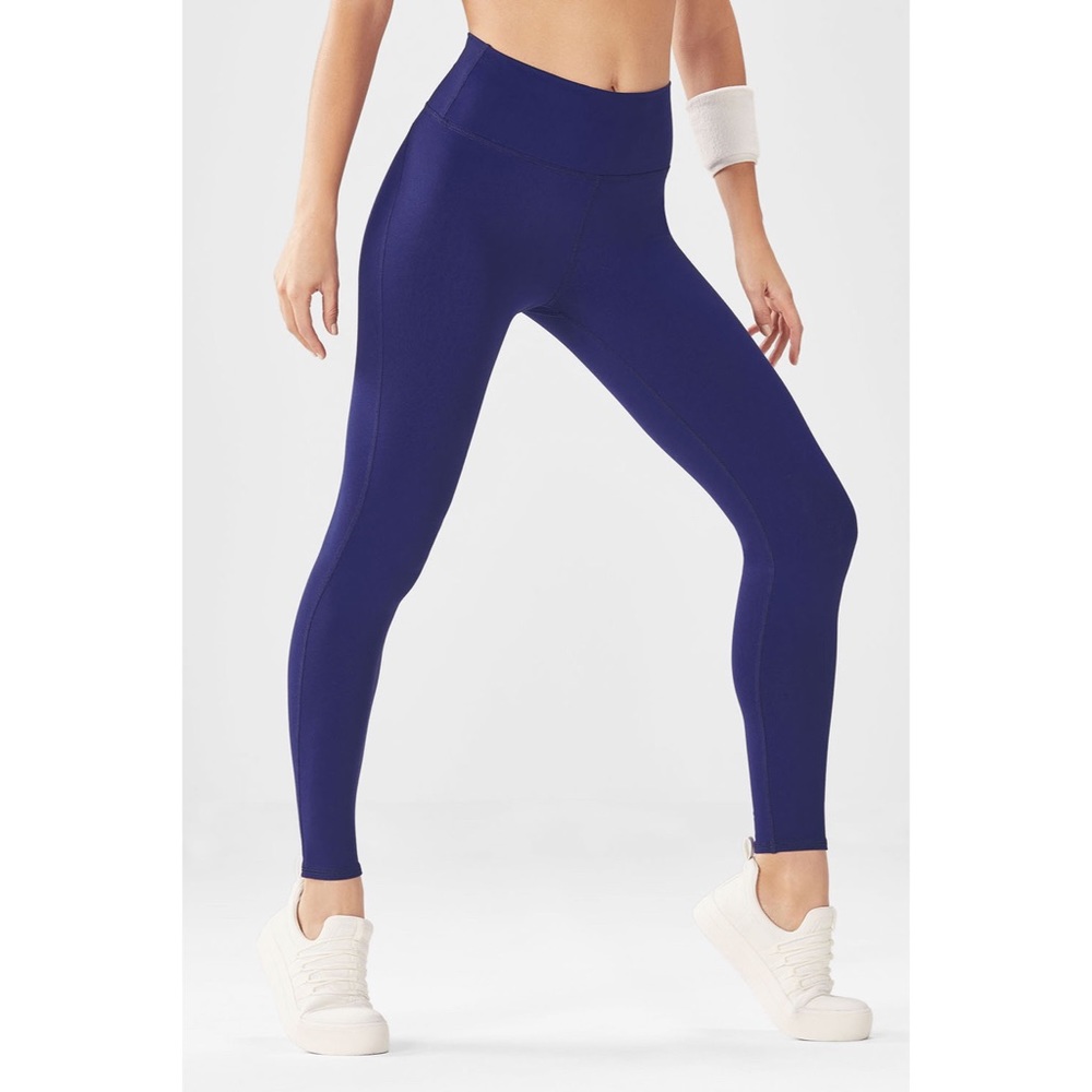 Fabletics Mid Rise Powerhold Leggings - Navy